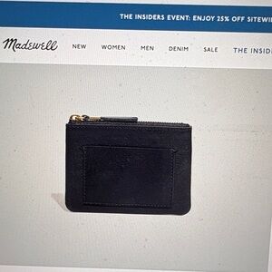 NWOT Madewell Small Travel Zip Pouch (True Black)
